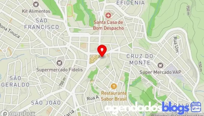 mapa de Drogasil Farmácia em Bom Despacho