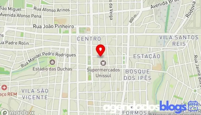 mapa de Escritório Compre Bem Drogarias Escritório da empresa em Alfenas