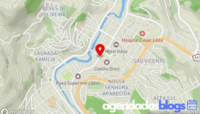 mapa de Farmácia Indiana Farmácia, Drogaria, Empresa farmacêutica em Manhuaçu