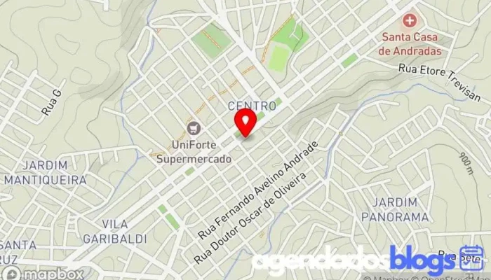 mapa de Farmácia Nossa Senhora de Fátima Drogaria, Farmácia em Andradas