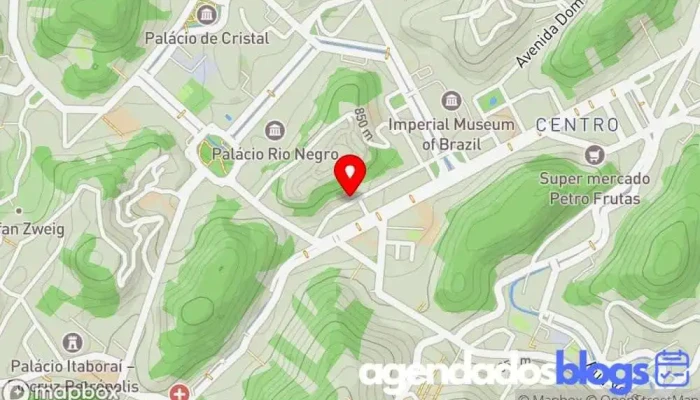 mapa de Farmácia Primaterápica Farmácia, Farmácia de homeopatia em Petrópolis