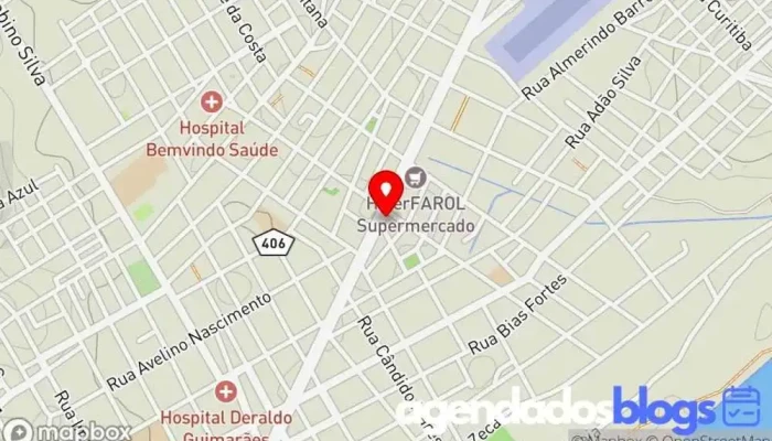 mapa de Fidelino Carvalho Fº Drogaria em Almenara