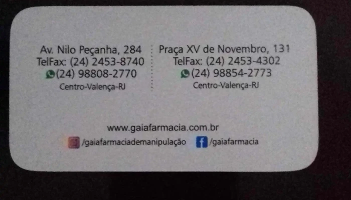 Gaia Farmacia De Manipulacao Farmacia - Valença