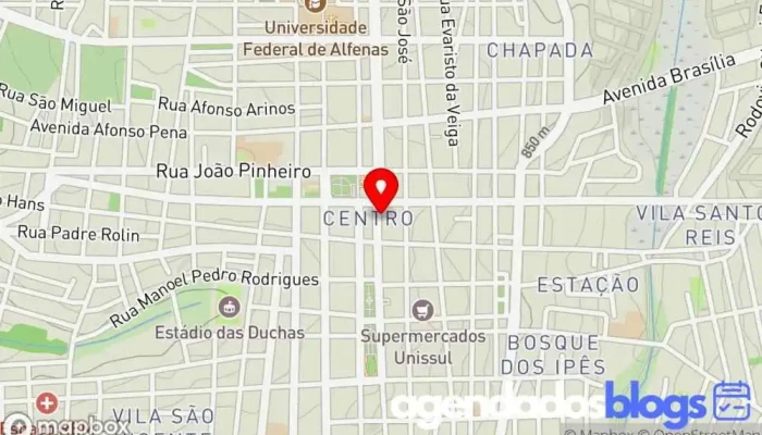 mapa de GRUPO CB DROGARIAS Escritório da empresa em Alfenas