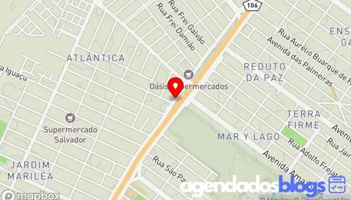 mapa de J J Silva Soares e Fernandes Drogaria Drogaria em Rio das Ostras