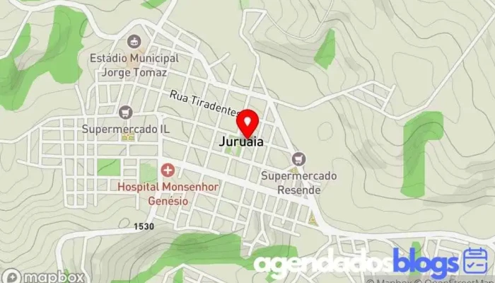 mapa de José Alfredo Bardi Drogaria em Juruaia
