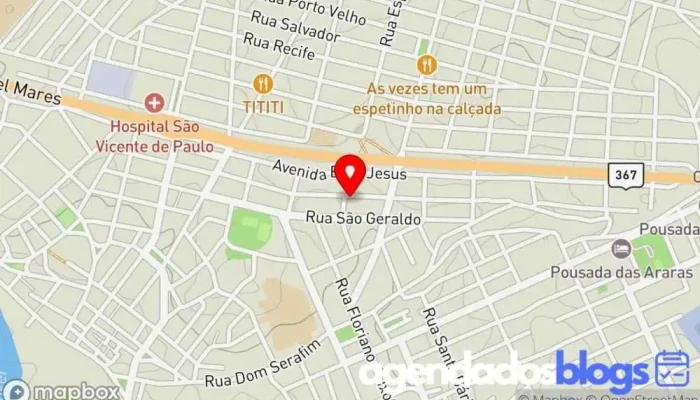 mapa de Jumara Silva Ribeiro Drogaria, Farmácia em Araçuaí
