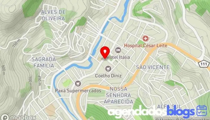 mapa de JUSTA FARMA MANHUAÇU Farmácia de medicamentos orgânicos em Manhuaçu