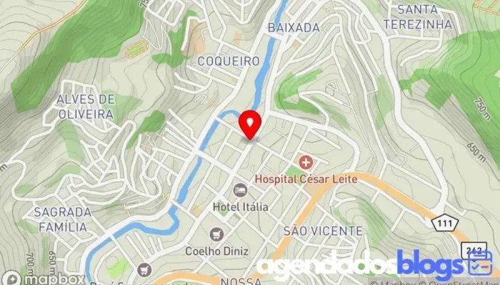 mapa de Muniz & Cassiano Drogaria em Manhuaçu