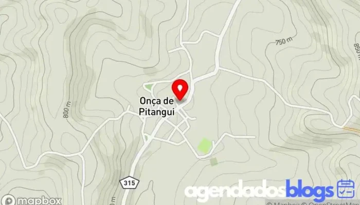 mapa de Onça de Pitangui Prefeitura Repartição pública em - Onça de Pitangui