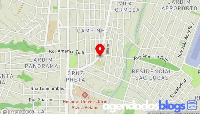 mapa de Rede Liga Farma Farmácia em Alfenas