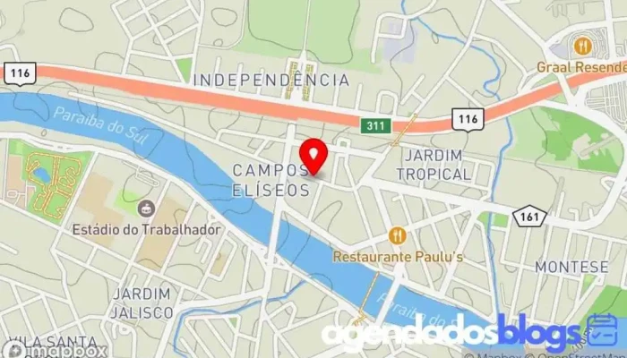 mapa de Rota Farmácia Magistral Empresa farmacêutica, Loja de cosmético, Farmácia de homeopatia, Farmácia em Resende