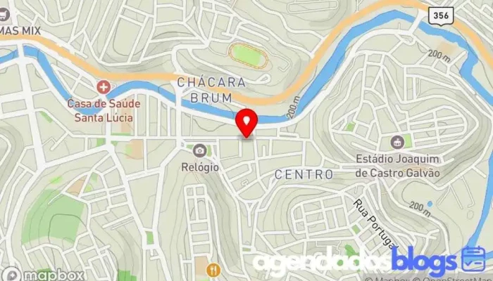 mapa de Total Farma Drogaria em - Muriaé