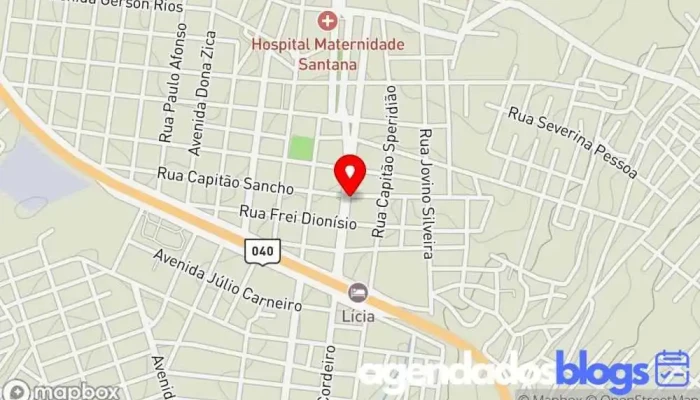 mapa de Vicinte A Melo Drogaria em João Pinheiro